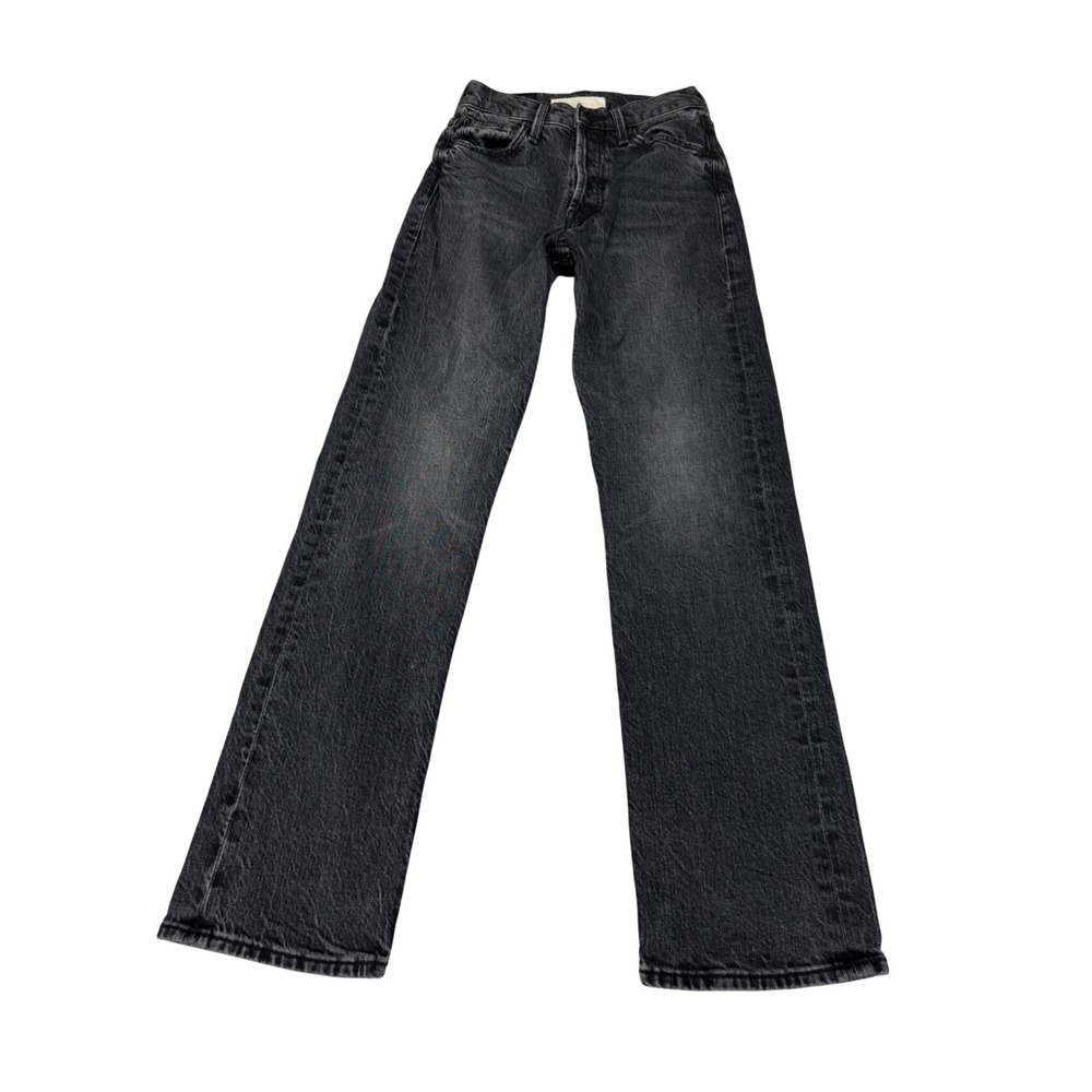 MOTHER Superior The Tomcat Ankle Jeans On The Fly Faded Black Size 23